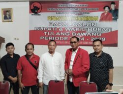 DPC PDI-P Buka Penjaringan Balon Bupati Dan Wabup Tuba