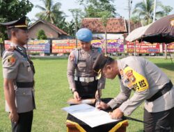 Kapolres Tulang Bawang Pimpin Upacara Sertijab Kasat Reskrim dan Kasat Narkoba