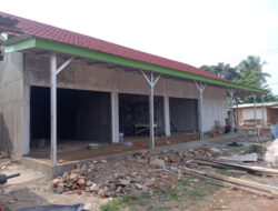 Manfaatkan Dana Desa, Kampung Tri Dharma Wira Jaya Bangun 4 Kios Pasar Kampung