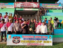 Danramil 426-02 Buka Turnamen Sepak Bola dikampung jaya makmur