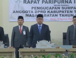 Pj Bupati Tuba Hadiri Pelantikan 40 Anggota DPRD Kabupaten