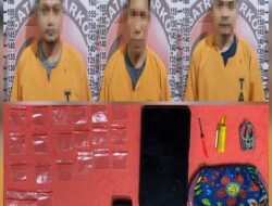 Gerebek Rumah Tempat Transaksi Narkoba, Polres Tulang Bawang Tangkap Tiga Pelaku