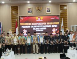 KPU Tuba Gelar Penetapan Dan Pengundian Nomor Urut Paslon Dalam Pilkada 2024