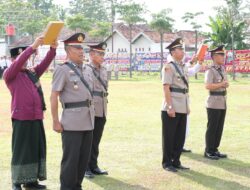 Polres Tulang Bawang Gelar Upacara Penyerahan Jabatan Kabag SDM dan Sertijab Tiga Kapolsek