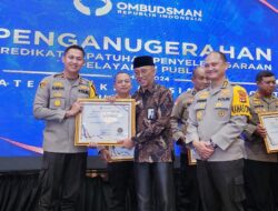 Polres Tulang Bawang Raih Predikat Terbaik 1 Yanlik Tahun 2024 Dari Ombudsman RI