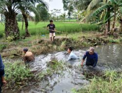 Cegah Banjir dan Wabah DBD, Warga Tirtalaga Gotong-royong Bersihkan Saluran Air