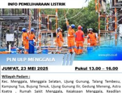 PLN ULP Menggala Lakukan Pemadaman Listrik , Cek Wilayahnya