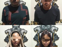 Jebak Korban Lewat Aplikasi Muchat, Empat Pelaku Curas Ditangkap Tekab 308 Polres Lampura