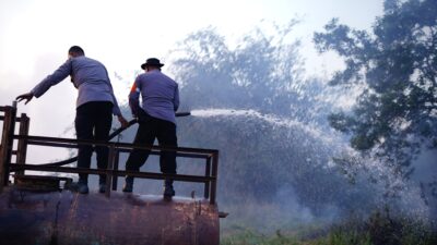Si Jago Merah Mengamuk, Kapolres Tuba  Turun Langsung 50 Hektare Lahan Terbakar Berhasil Di Jinakan